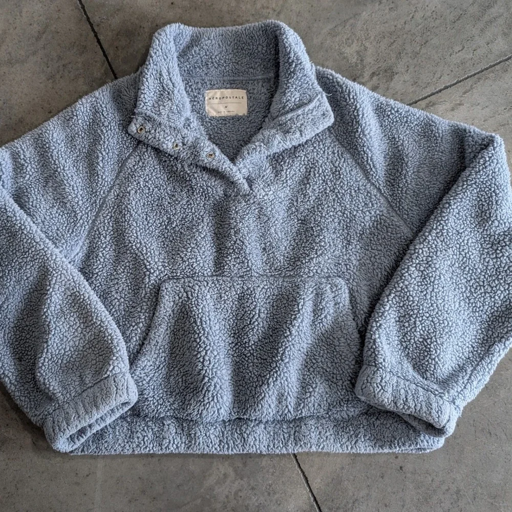 Aeropostale Blue Fleece‎ Pullover Sweatshirt Kids Size Medium Hoddie